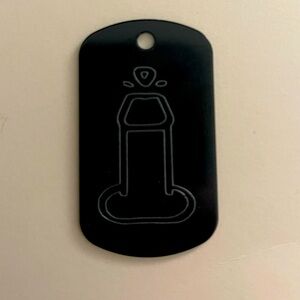 Funny penis military style dog tag squirting gag gift new bro necklace balls